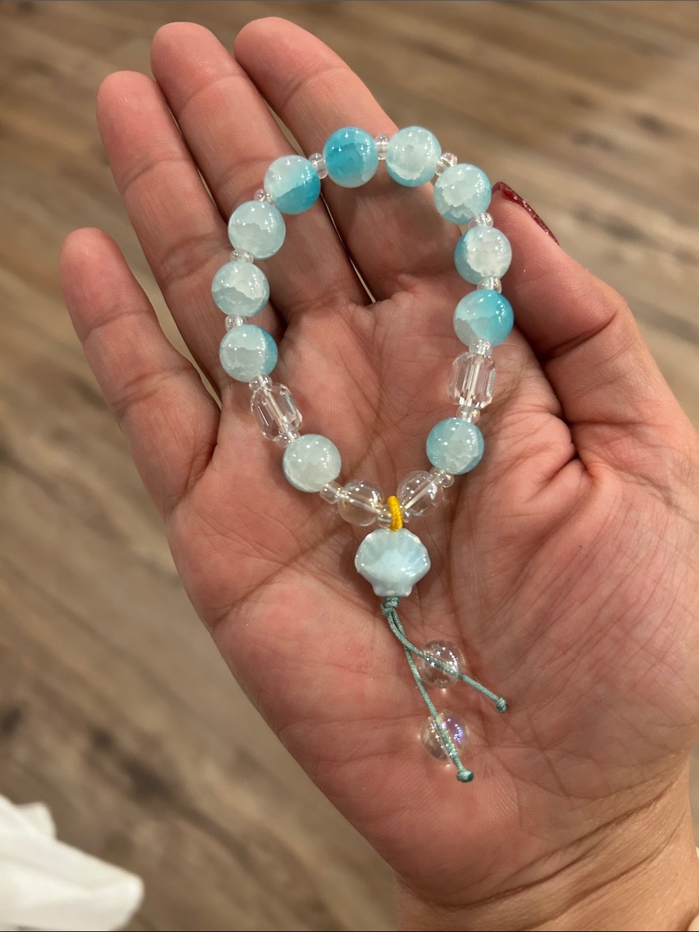 Seafoam Blue Beaded Bracelet - Women Jewelry